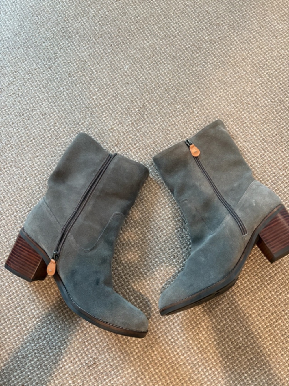 Gray Suede Mid Boot, Gentle Souls, size 9 - Picture 2 of 7